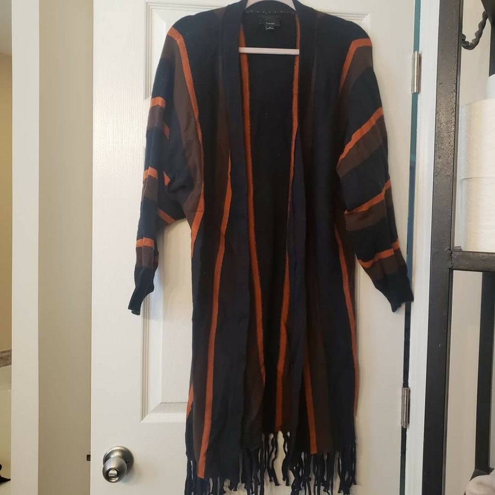 Oversized Sweater Cardigan with Tassels